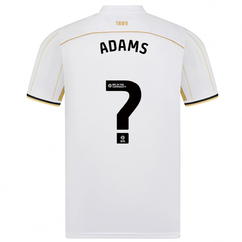 Danxen Homem Camisola Robert Adams #0 Branco Dourado Alternativa 2025/26 Camisa