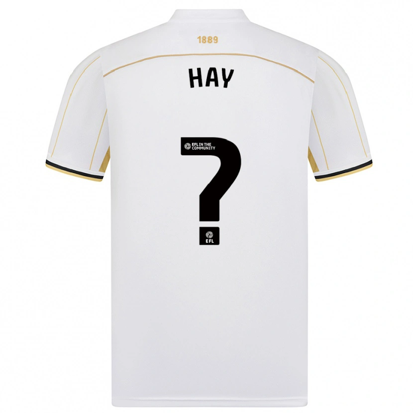 Danxen Homem Camisola Cole Hay #0 Branco Dourado Alternativa 2025/26 Camisa