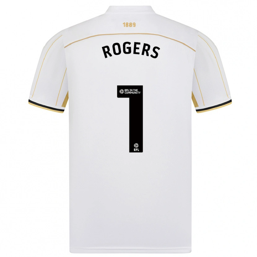 Danxen Homem Camisola Sian Rogers #1 Branco Dourado Alternativa 2025/26 Camisa