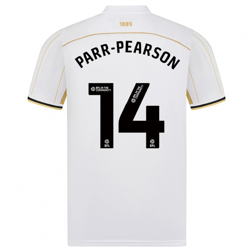 Danxen Homem Camisola Marley Parr-Pearson #14 Branco Dourado Alternativa 2025/26 Camisa