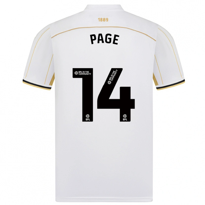 Danxen Homem Camisola Olivia Jane Page #14 Branco Dourado Alternativa 2025/26 Camisa