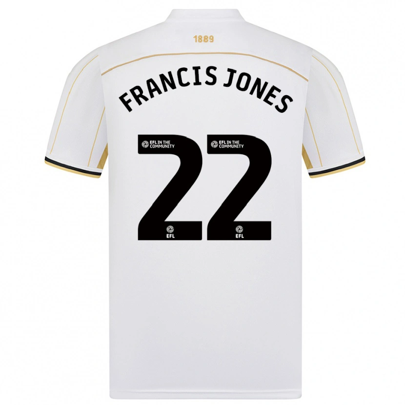 Danxen Homem Camisola Maria Francis-Jones #22 Branco Dourado Alternativa 2025/26 Camisa