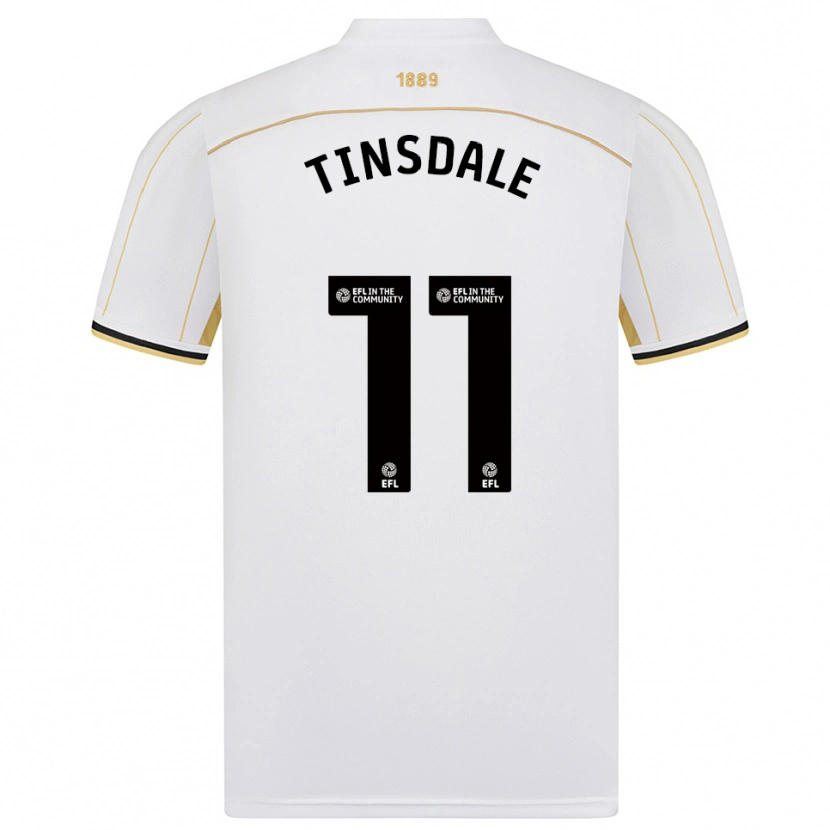 Danxen Homem Camisola Jay Tinsdale #11 Branco Dourado Alternativa 2025/26 Camisa