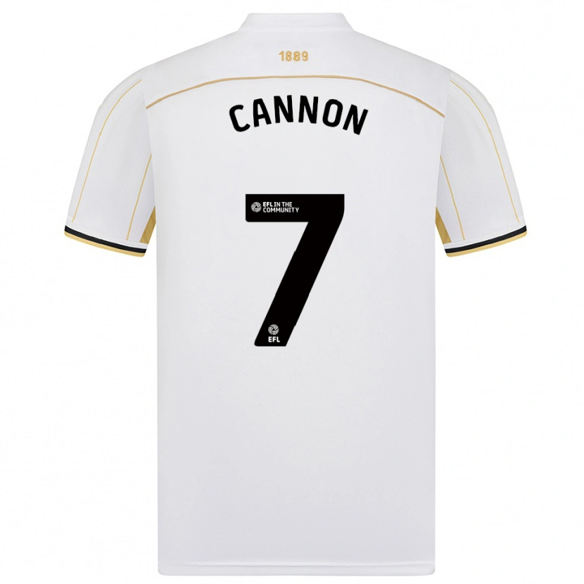 Danxen Homem Camisola Tom Cannon #7 Branco Dourado Alternativa 2025/26 Camisa