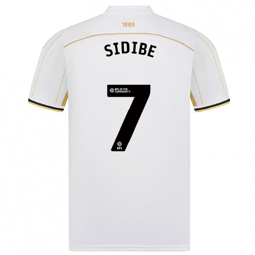 Danxen Homem Camisola Lamine Sidibe #7 Branco Dourado Alternativa 2025/26 Camisa
