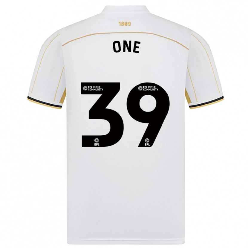 Danxen Homem Camisola Ryan Oné #39 Branco Dourado Alternativa 2025/26 Camisa