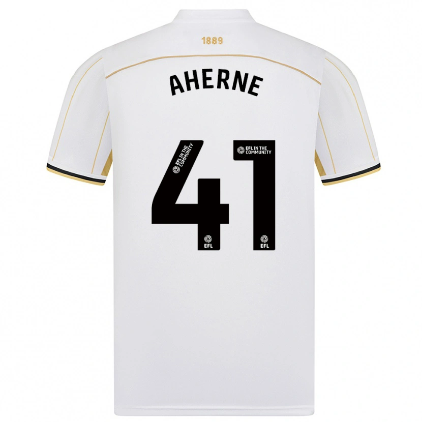 Danxen Homem Camisola Alyssa Aherne #41 Branco Dourado Alternativa 2025/26 Camisa