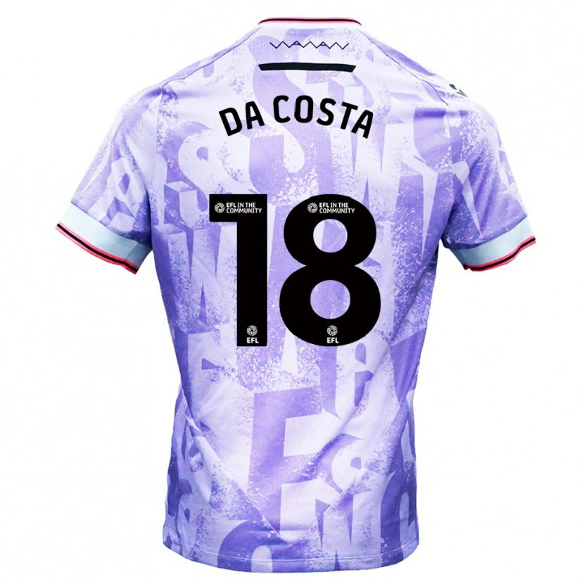Danxen Homem Camisola Daniel Da Costa #18 Lilás Branco Alternativa 2025/26 Camisa