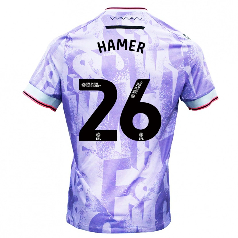 Danxen Homem Camisola Ben Hamer #26 Lilás Branco Alternativa 2025/26 Camisa