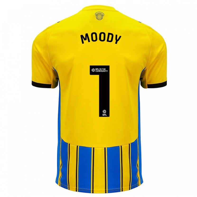 Danxen Homem Camisola Dylan Moody #1 Azul Amarelo Alternativa 2025/26 Camisa
