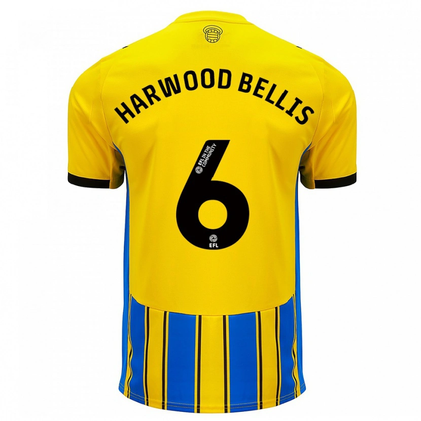 Danxen Homem Camisola Taylor Harwood-Bellis #6 Azul Amarelo Alternativa 2025/26 Camisa