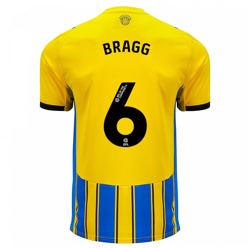 Danxen Homem Camisola Cameron Bragg #6 Azul Amarelo Alternativa 2025/26 Camisa