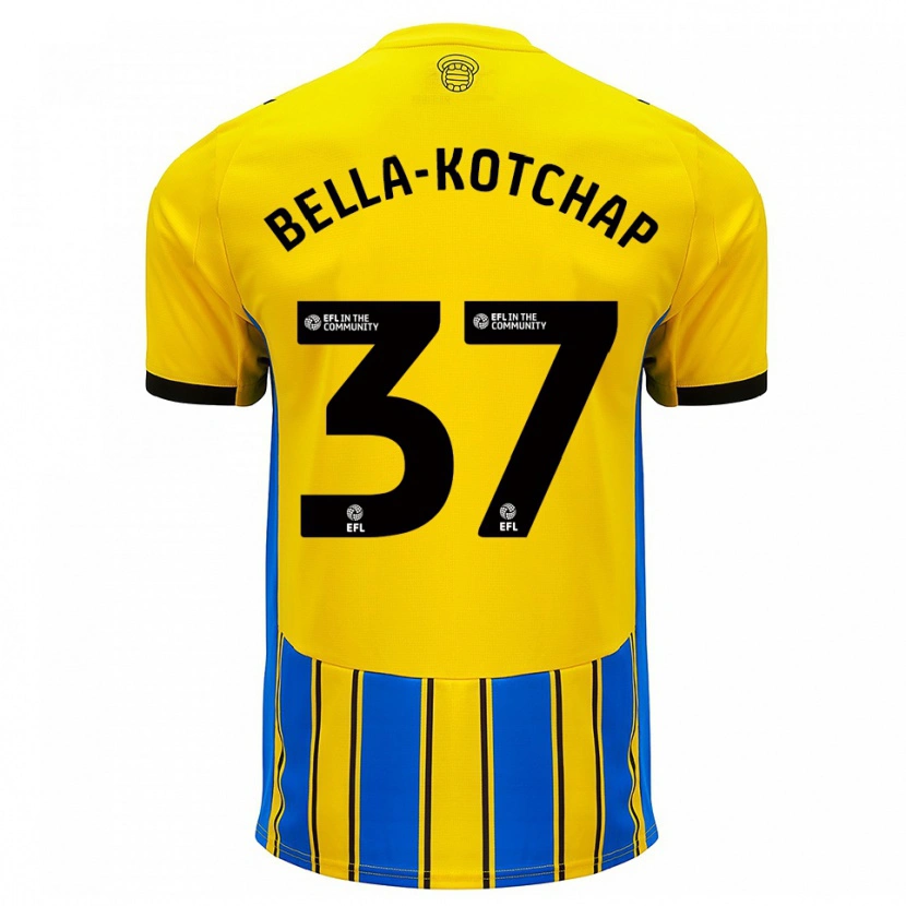 Danxen Homem Camisola Armel Bella-Kotchap #37 Azul Amarelo Alternativa 2025/26 Camisa