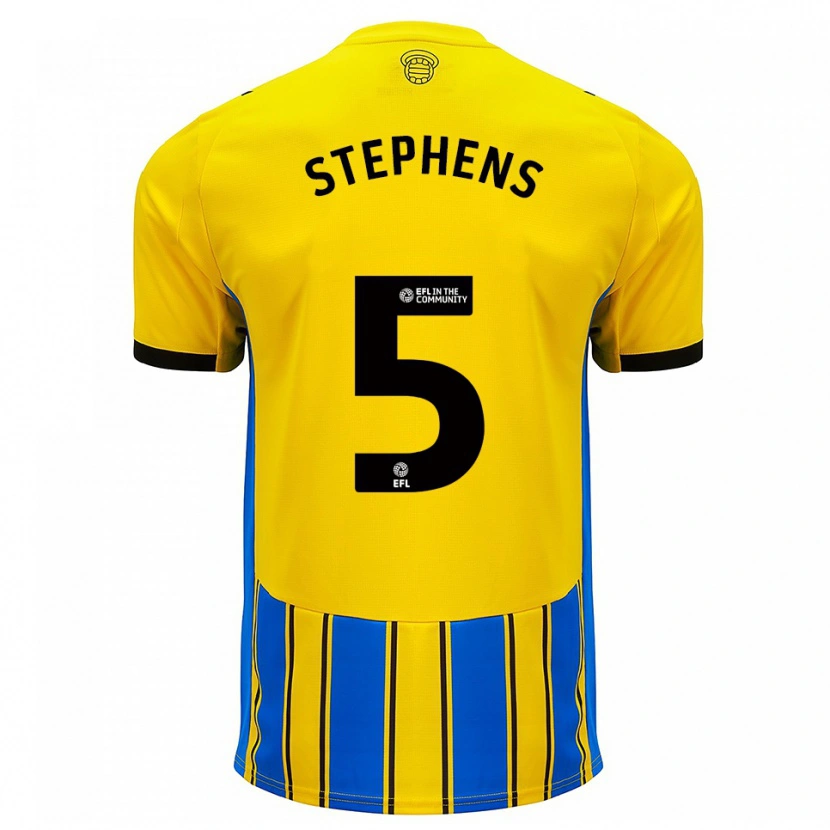 Danxen Homem Camisola Jack Stephens #5 Azul Amarelo Alternativa 2025/26 Camisa