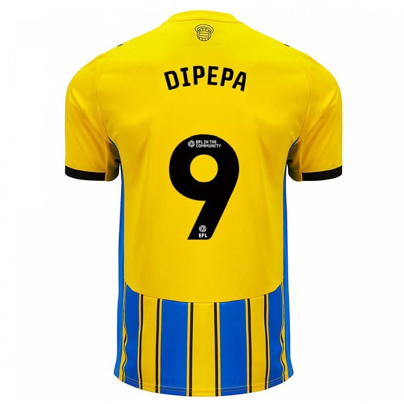 Danxen Homem Camisola Baylee Dipepa #9 Azul Amarelo Alternativa 2025/26 Camisa