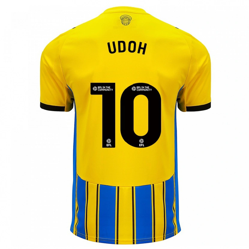 Danxen Homem Camisola Victor Udoh #10 Azul Amarelo Alternativa 2025/26 Camisa