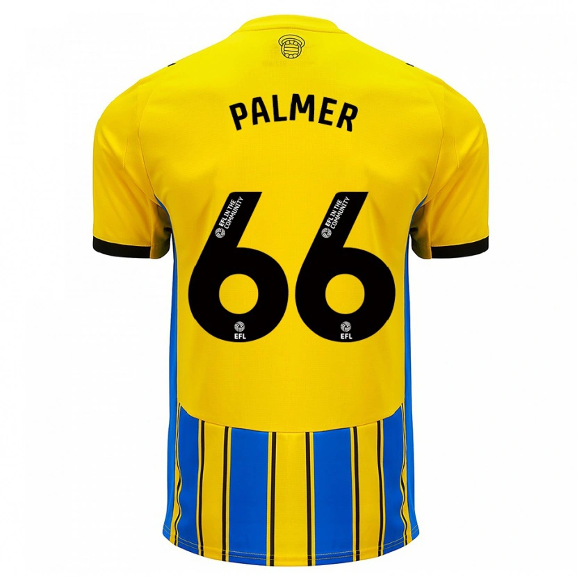 Danxen Homem Camisola Aimee Palmer #66 Azul Amarelo Alternativa 2025/26 Camisa