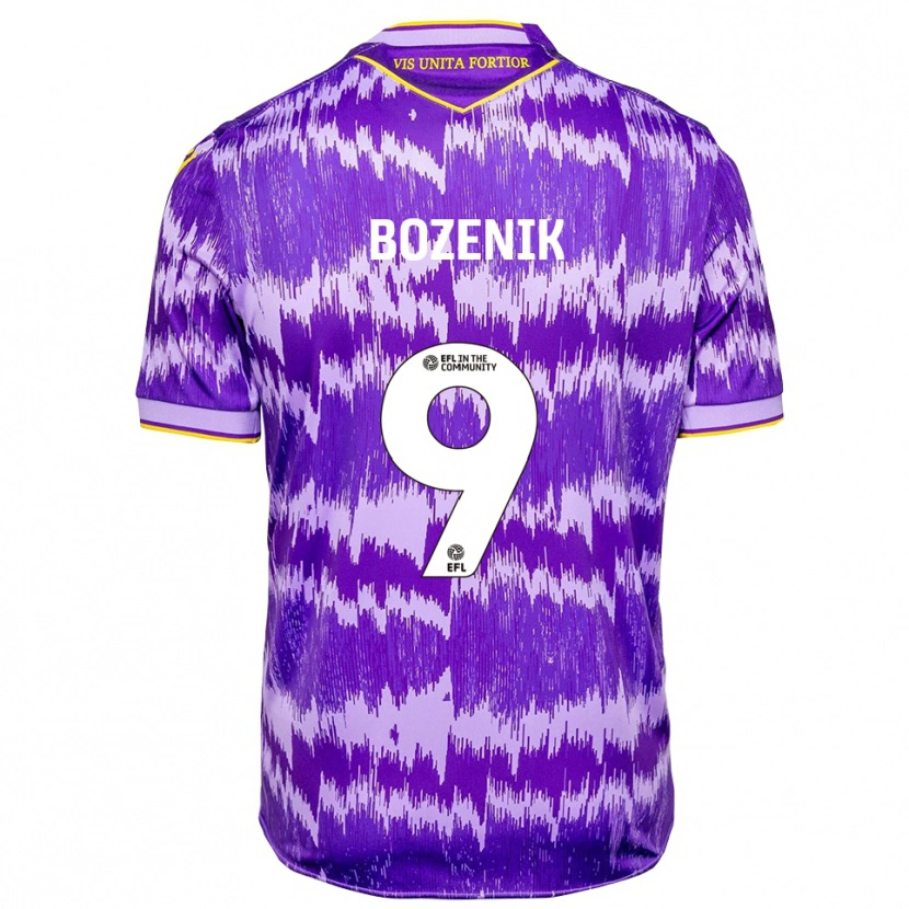 Danxen Homem Camisola Róbert Boženík #9 Roxo Amarelo Alternativa 2025/26 Camisa