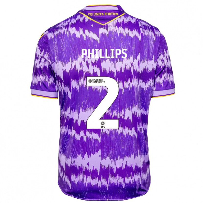Danxen Homem Camisola Sanchez Phillips #2 Roxo Amarelo Alternativa 2025/26 Camisa