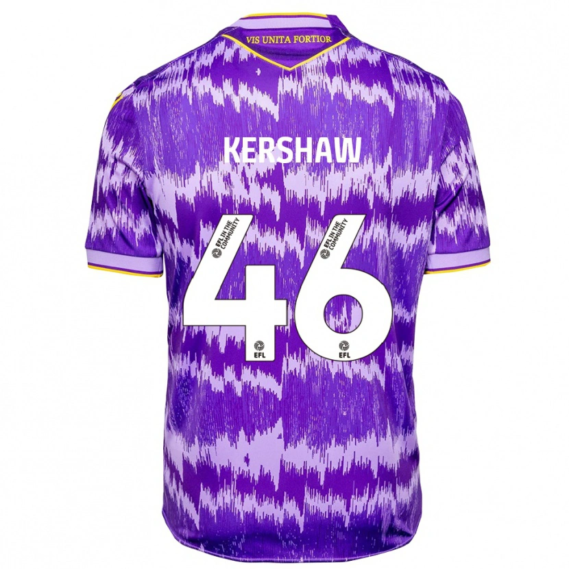 Danxen Homem Camisola Ben Kershaw #46 Roxo Amarelo Alternativa 2025/26 Camisa