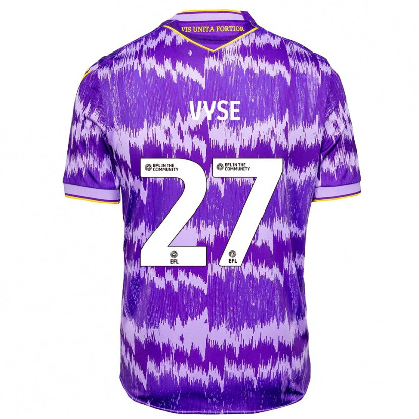 Danxen Homem Camisola Ryah Vyse #27 Roxo Amarelo Alternativa 2025/26 Camisa