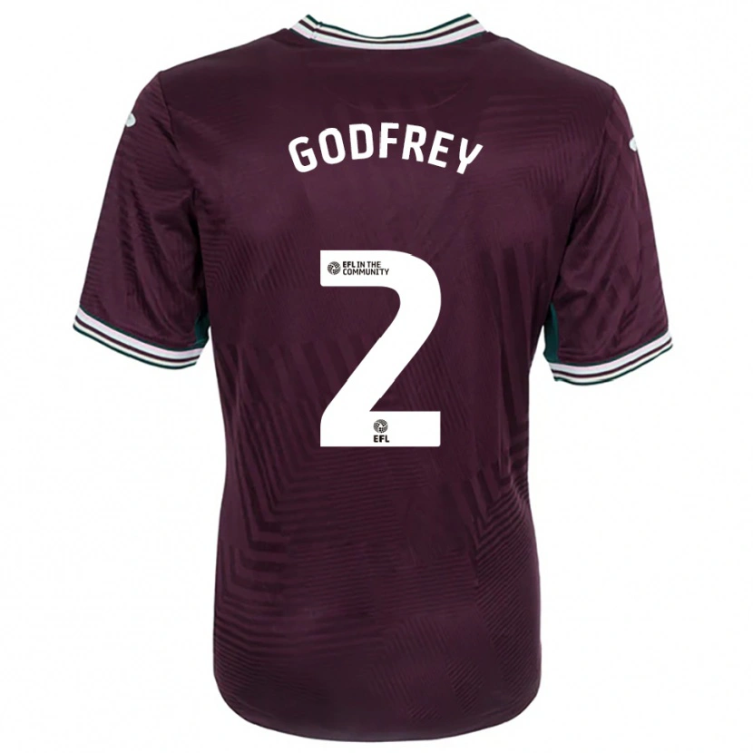 Danxen Homem Camisola Alex Godfrey #2 Ferrugem Vermelho Branco Alternativa 2025/26 Camisa