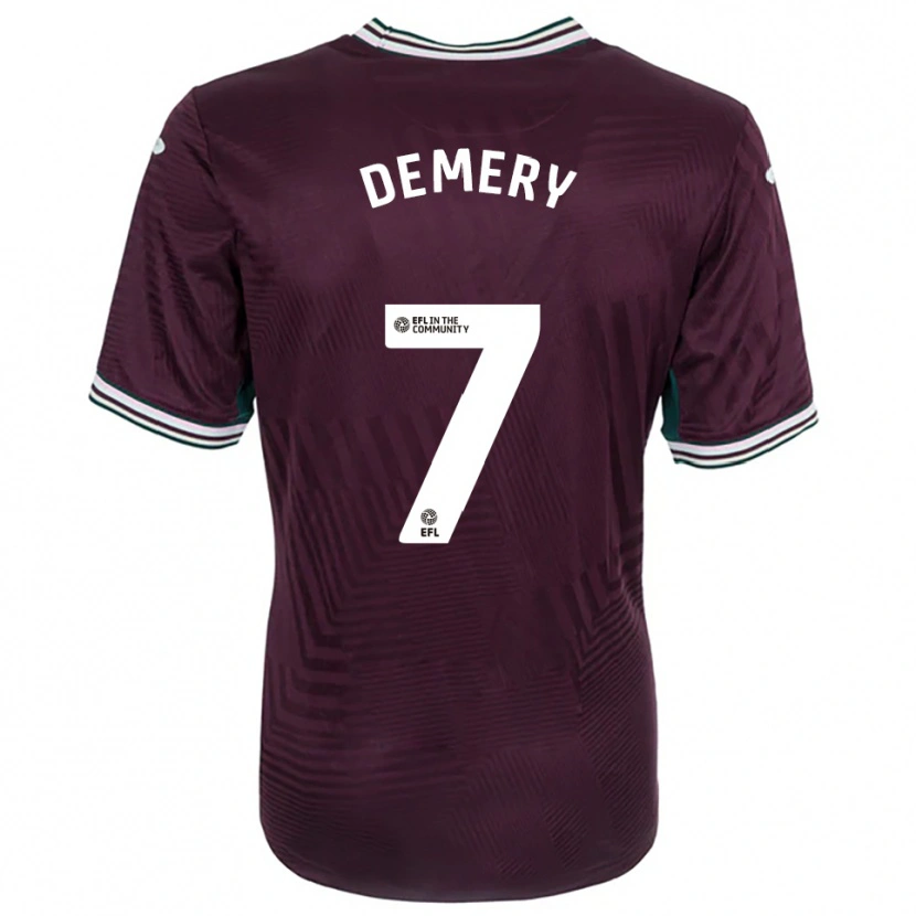 Danxen Homem Camisola Caleb Demery #7 Ferrugem Vermelho Branco Alternativa 2025/26 Camisa