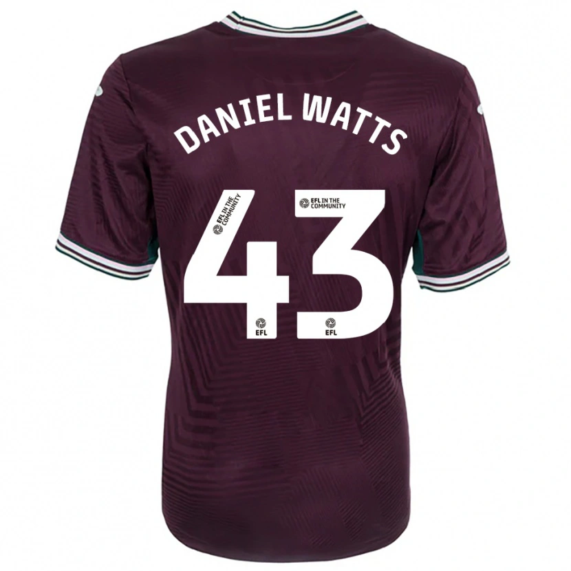 Danxen Homem Camisola Daniel Watts #43 Ferrugem Vermelho Branco Alternativa 2025/26 Camisa