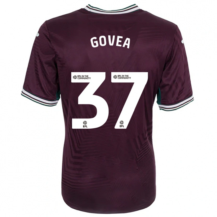 Danxen Homem Camisola Aimar Govea #37 Ferrugem Vermelho Branco Alternativa 2025/26 Camisa