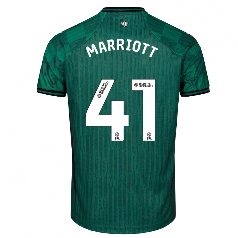 Danxen Homem Camisola Alfie Marriott #41 Verde Preto Alternativa 2025/26 Camisa