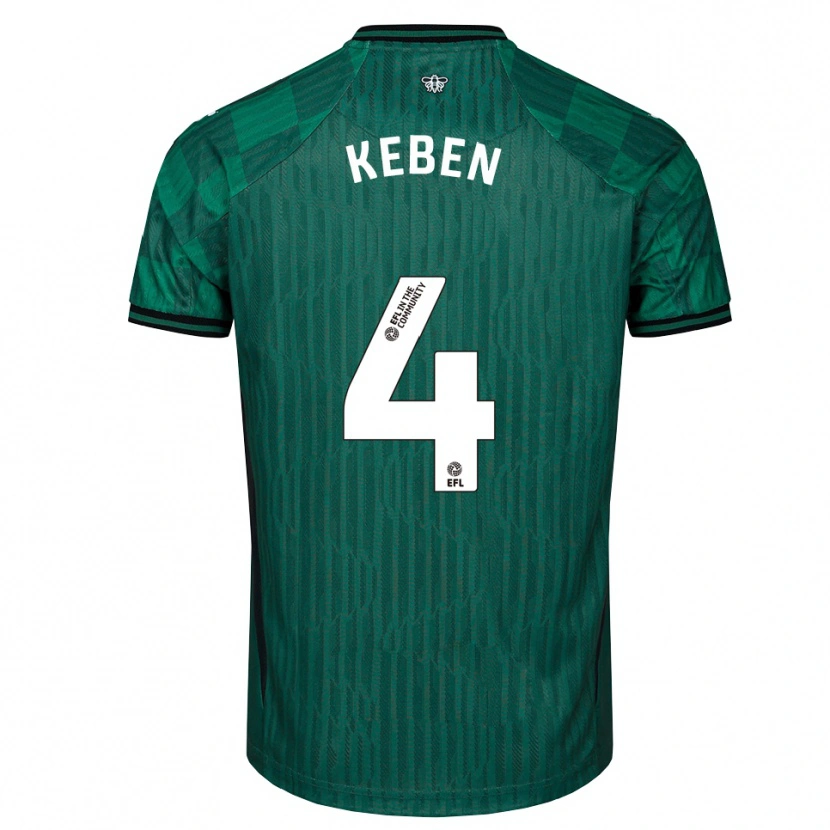 Danxen Homem Camisola Kévin Keben #4 Verde Preto Alternativa 2025/26 Camisa