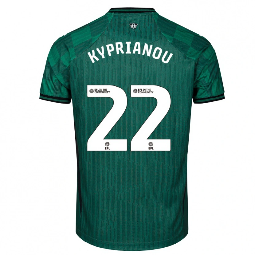 Danxen Homem Camisola Hector Kyprianou #22 Verde Preto Alternativa 2025/26 Camisa