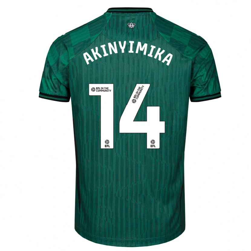 Danxen Homem Camisola Tobi Akinyimika #14 Verde Preto Alternativa 2025/26 Camisa