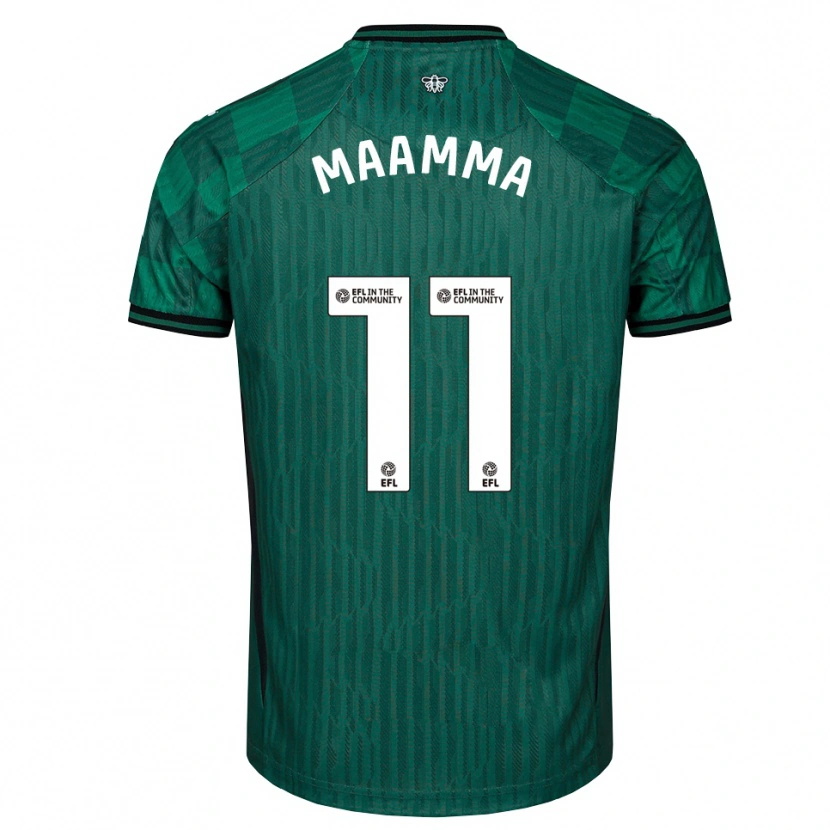 Danxen Homem Camisola Othmane Maamma #11 Verde Preto Alternativa 2025/26 Camisa