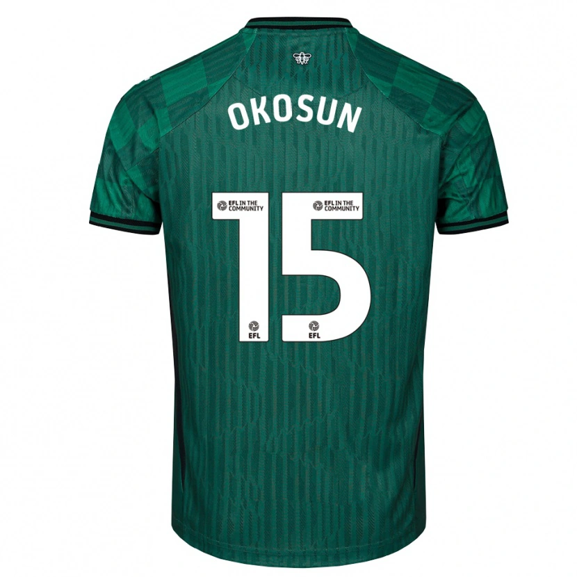 Danxen Homem Camisola Nickson Okosun #15 Verde Preto Alternativa 2025/26 Camisa
