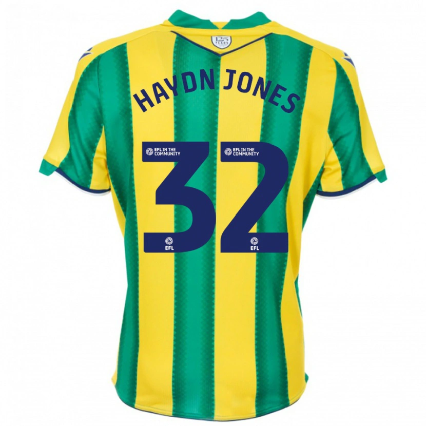 Danxen Homem Camisola Mackenzie Haydn Jones #32 Amarelo Verde Alternativa 2025/26 Camisa