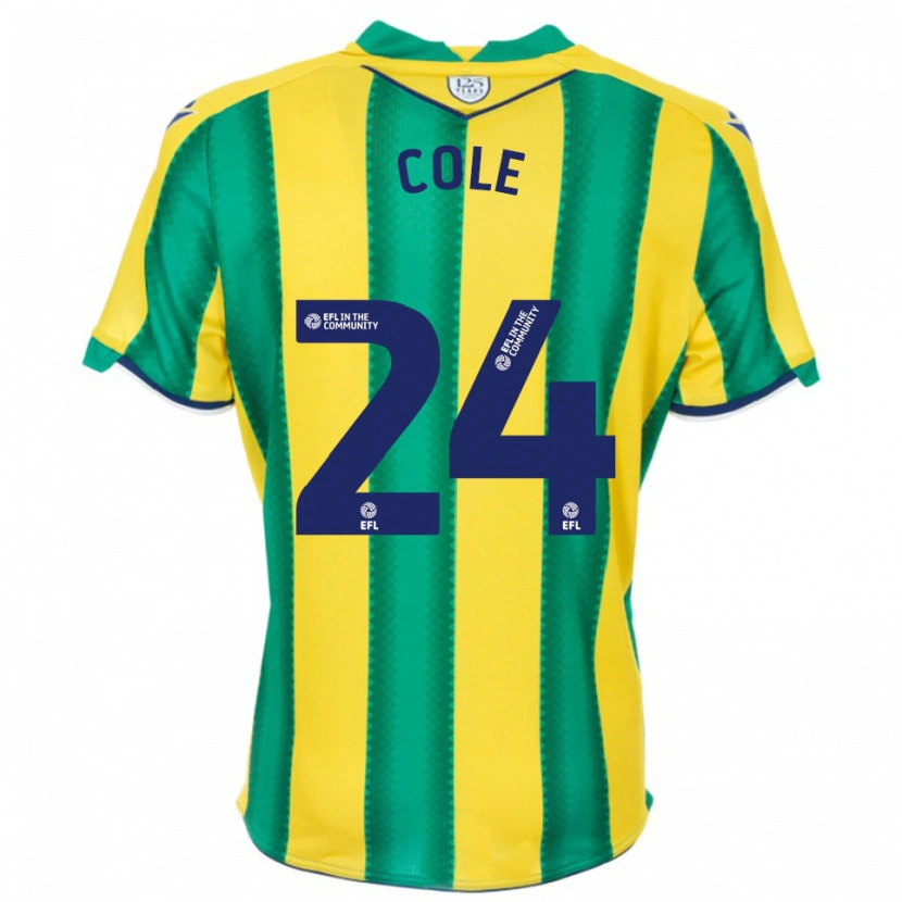 Danxen Homem Camisola Delphi Cole #24 Amarelo Verde Alternativa 2025/26 Camisa
