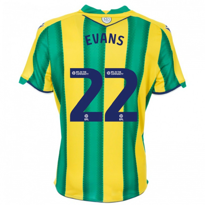 Danxen Homem Camisola Kate Evans #22 Amarelo Verde Alternativa 2025/26 Camisa