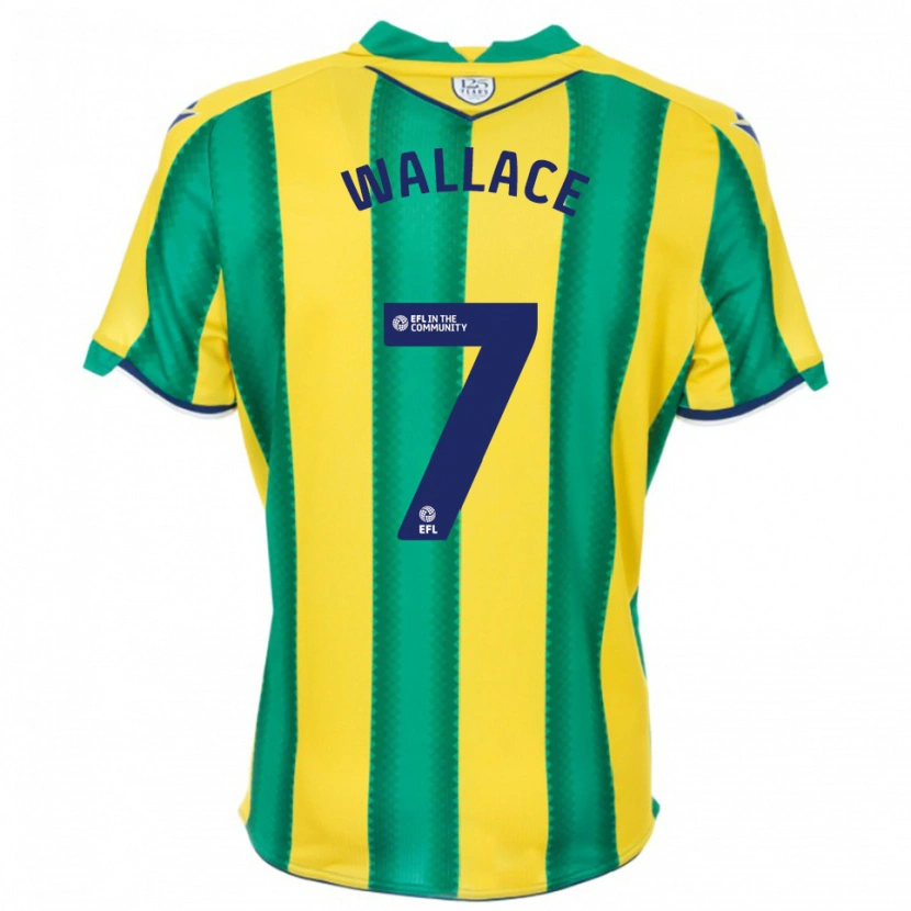 Danxen Homem Camisola Jed Wallace #7 Amarelo Verde Alternativa 2025/26 Camisa