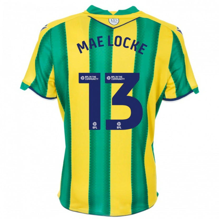 Danxen Homem Camisola Ellie Mae Locke #13 Amarelo Verde Alternativa 2025/26 Camisa