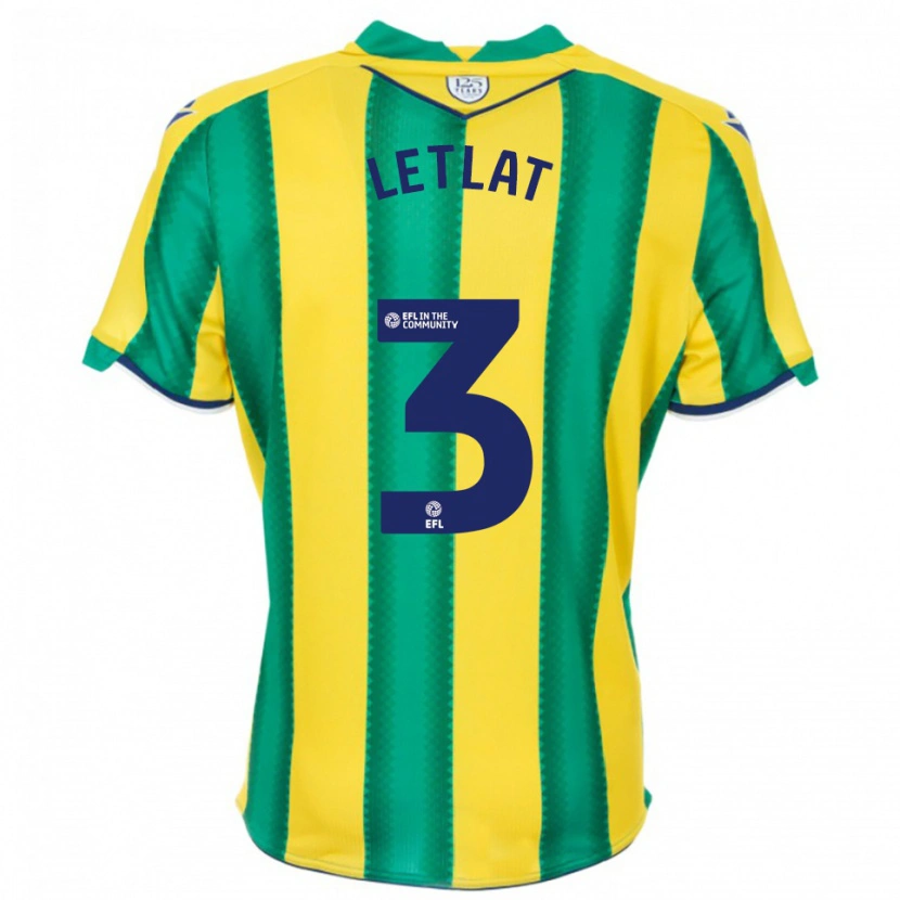 Danxen Homem Camisola Adam Letlat #3 Amarelo Verde Alternativa 2025/26 Camisa