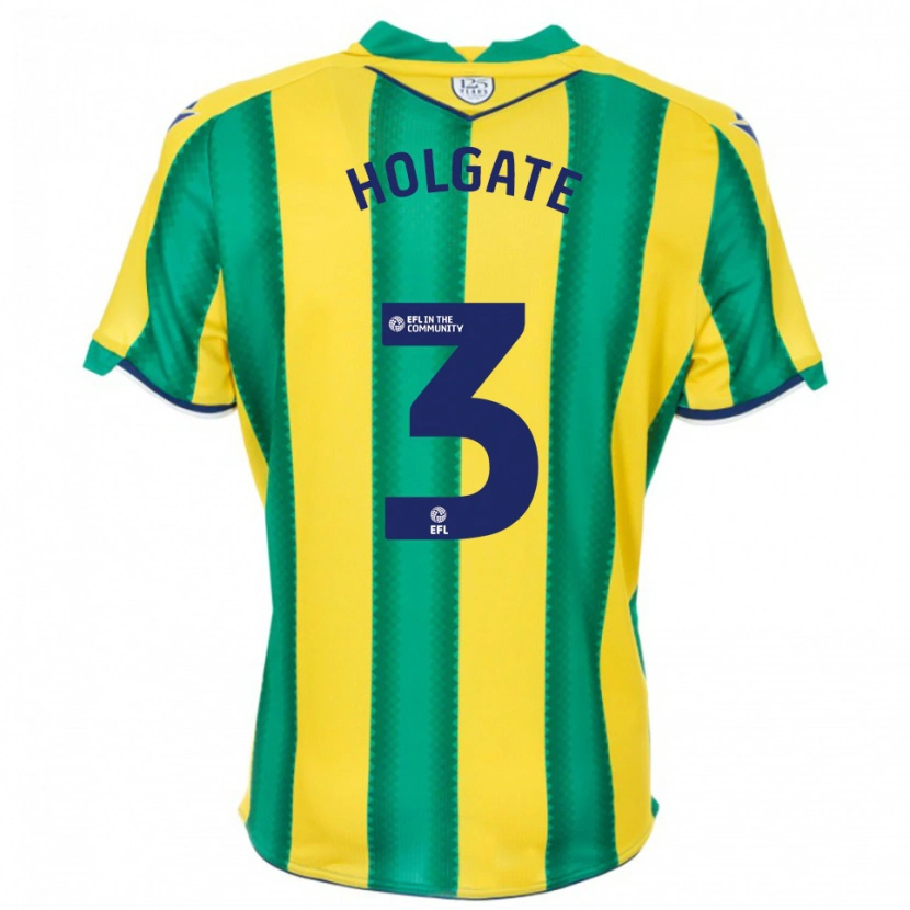 Danxen Homem Camisola Mason Holgate #3 Amarelo Verde Alternativa 2025/26 Camisa