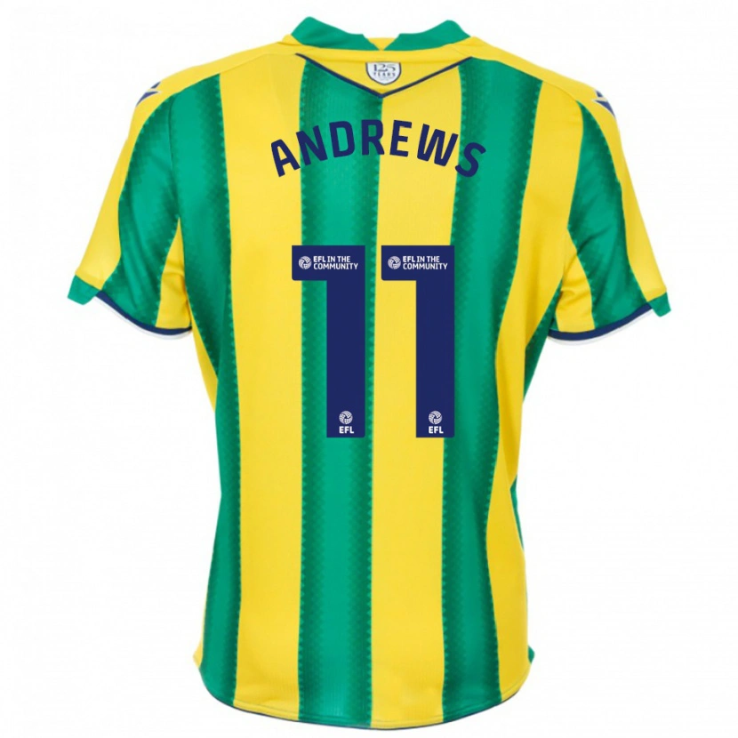 Danxen Homem Camisola Marli Rhodes-Andrews #11 Amarelo Verde Alternativa 2025/26 Camisa