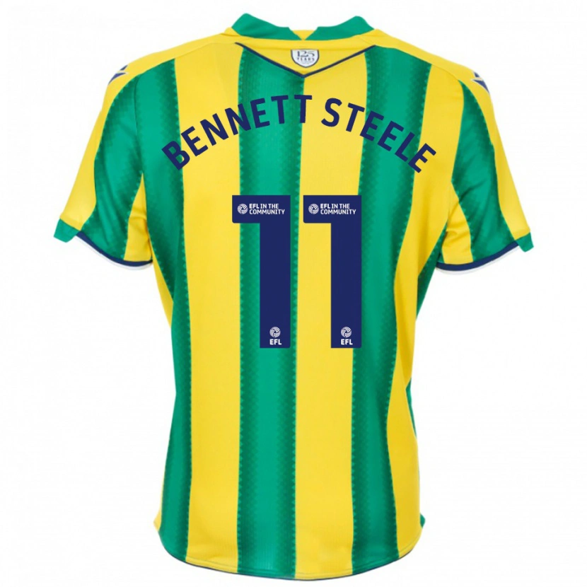 Danxen Homem Camisola Lizzie Bennett-Steele #11 Amarelo Verde Alternativa 2025/26 Camisa