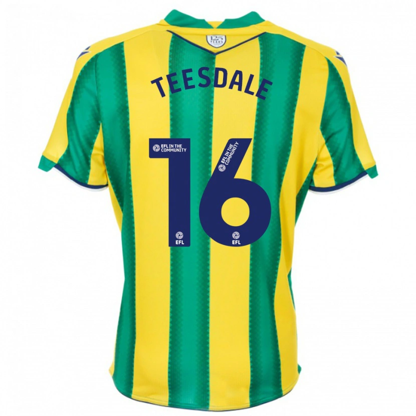 Danxen Homem Camisola Finn Teesdale #16 Amarelo Verde Alternativa 2025/26 Camisa