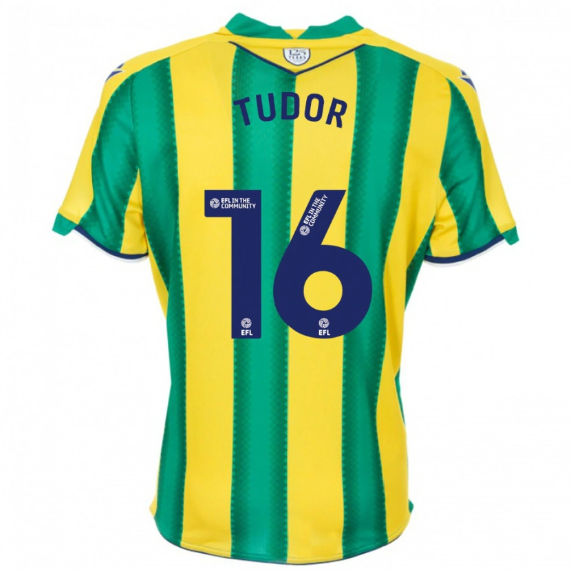 Danxen Homem Camisola Sophie Tudor #16 Amarelo Verde Alternativa 2025/26 Camisa