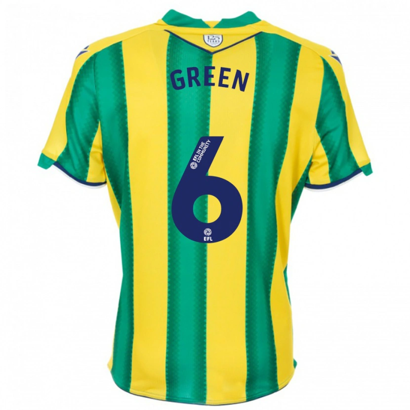 Danxen Homem Camisola Isabel Green #6 Amarelo Verde Alternativa 2025/26 Camisa