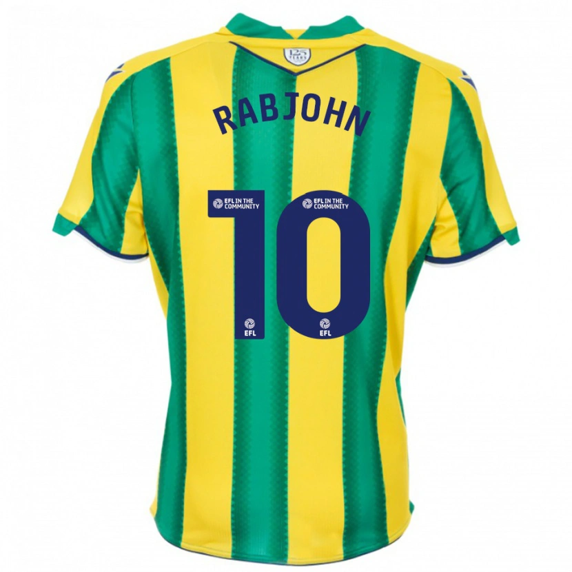 Danxen Homem Camisola Olivia Rabjohn #10 Amarelo Verde Alternativa 2025/26 Camisa