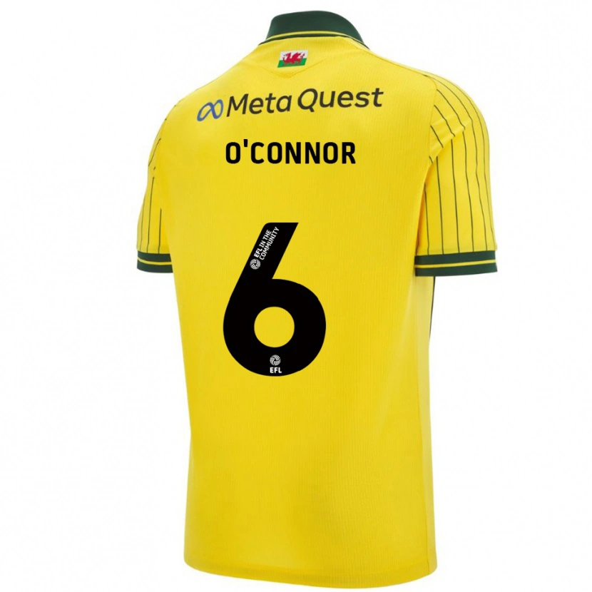 Danxen Homem Camisola Thomas O'connor #6 Amarelo Verde Alternativa 2025/26 Camisa