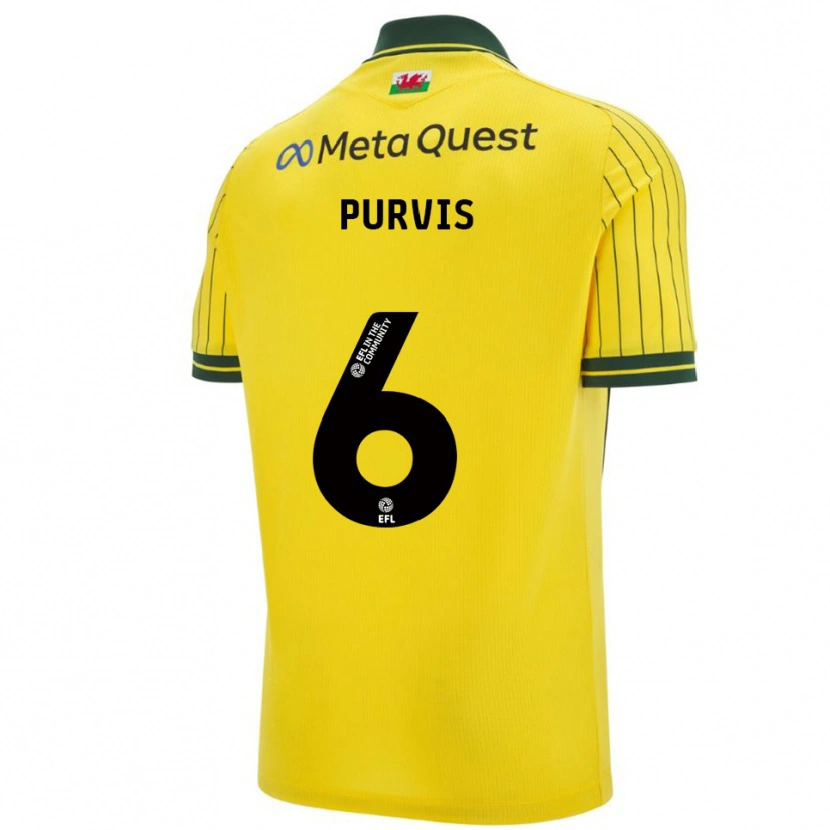 Danxen Homem Camisola Max Purvis #6 Amarelo Verde Alternativa 2025/26 Camisa
